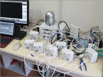 工事前に全てのネットワークカメラの設定を行って初期不良がないか動作チェック